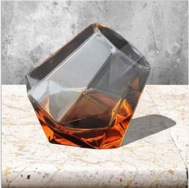 Whiskey Glass Cups Accept OEM Whiskey Wine Glass Clear Glassware Diamond Tumbler Glass