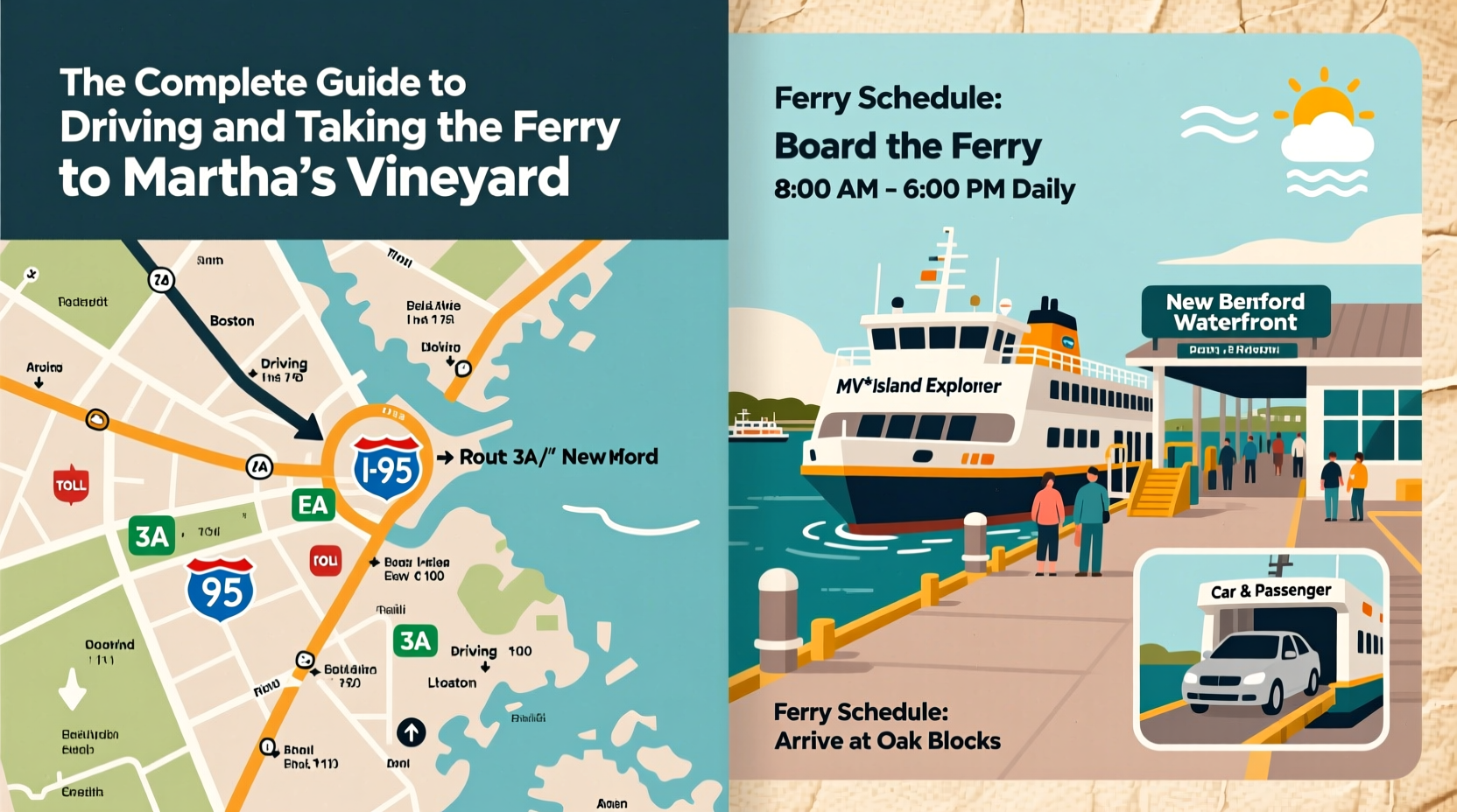 the complete guide to driving and taking the ferry to marthas vineyard