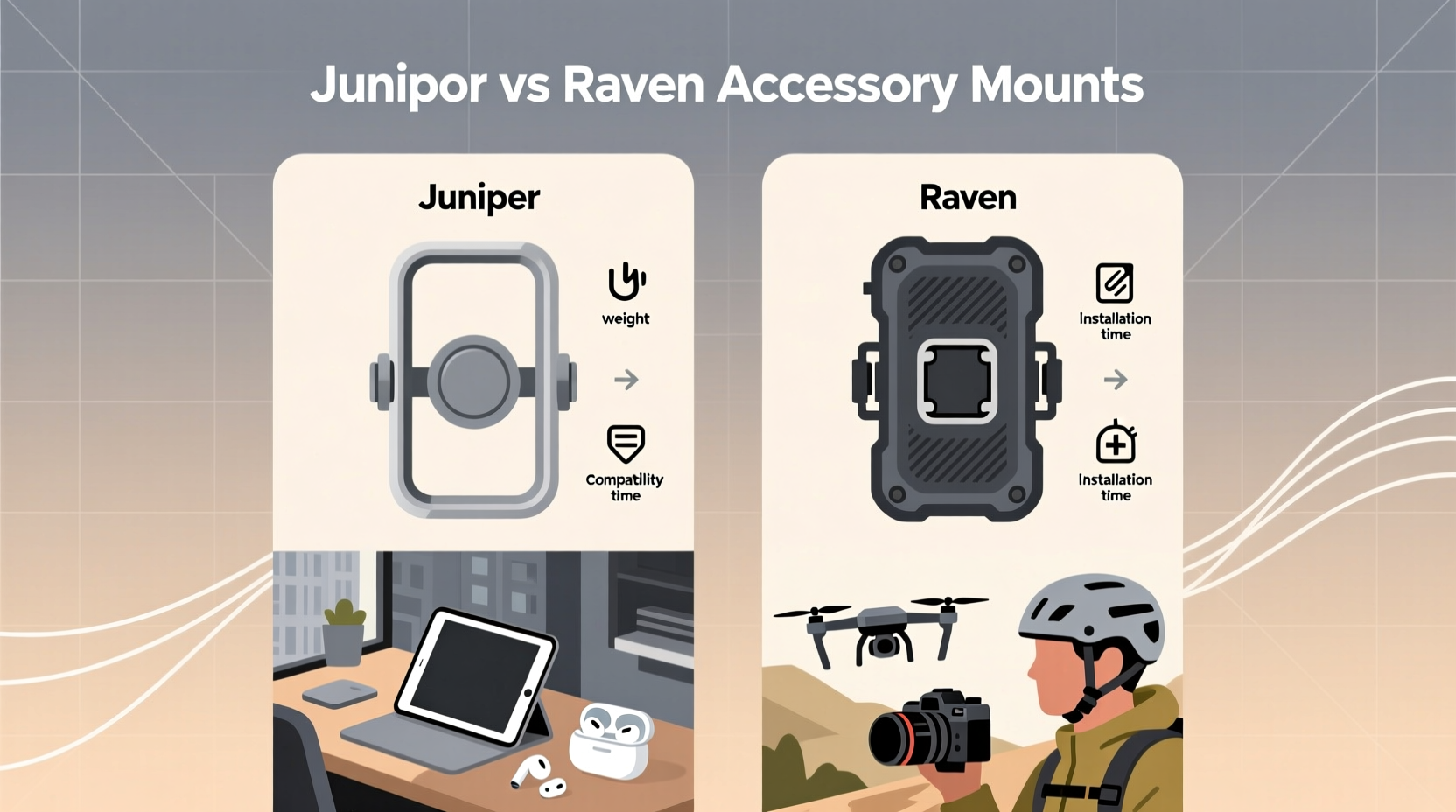 juniper vs raven accessory mounts
