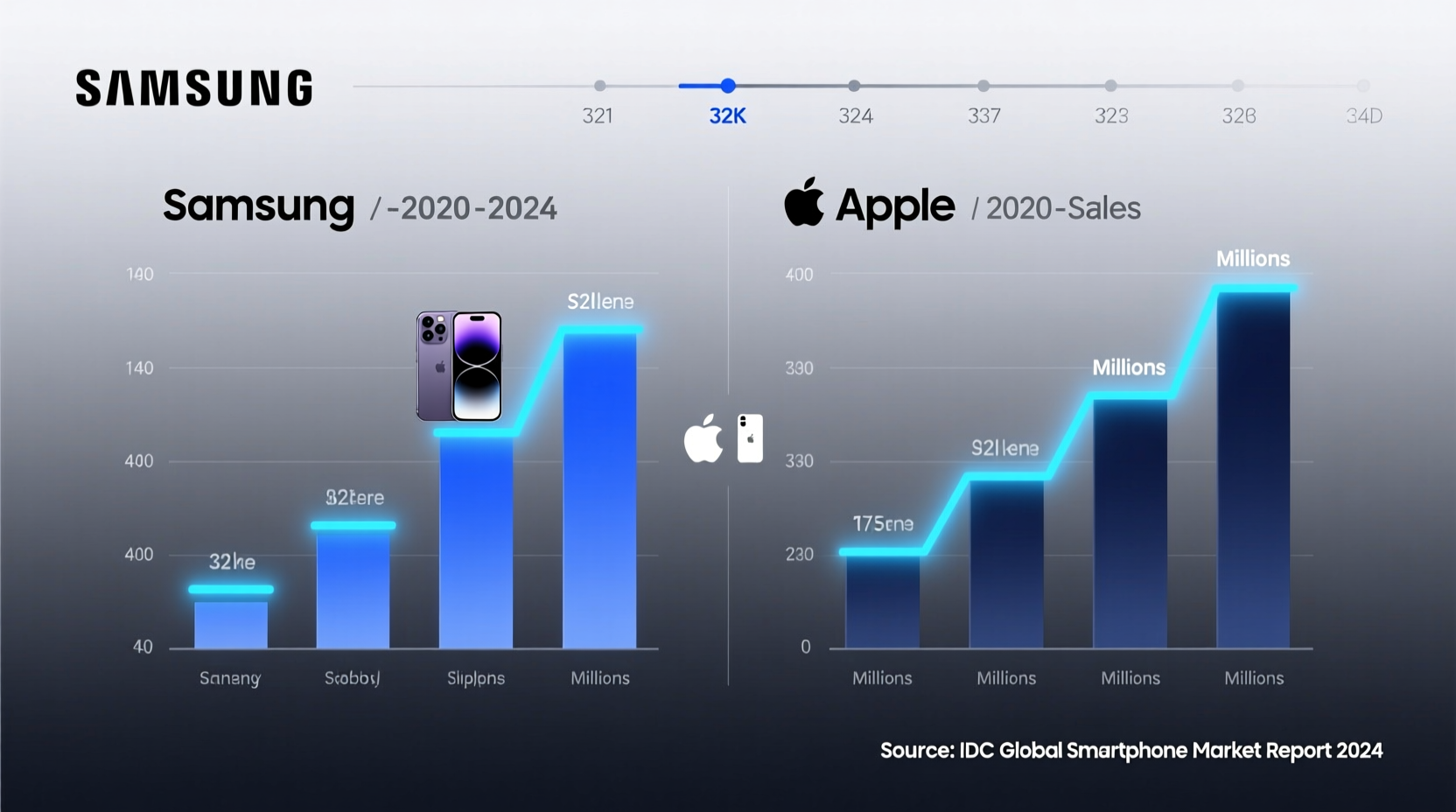is samsung actually catching up to apple in smartphone sales what the market share data says