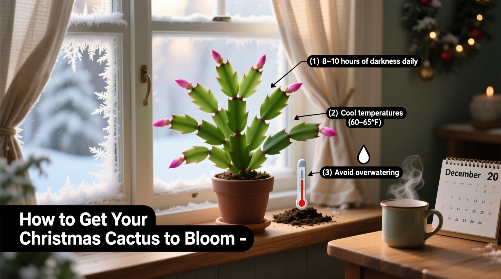 how can i get my christmas cactus to bloom