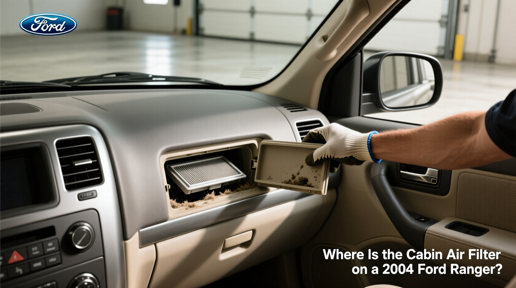 2004 ford ranger cabin air filter location replacement