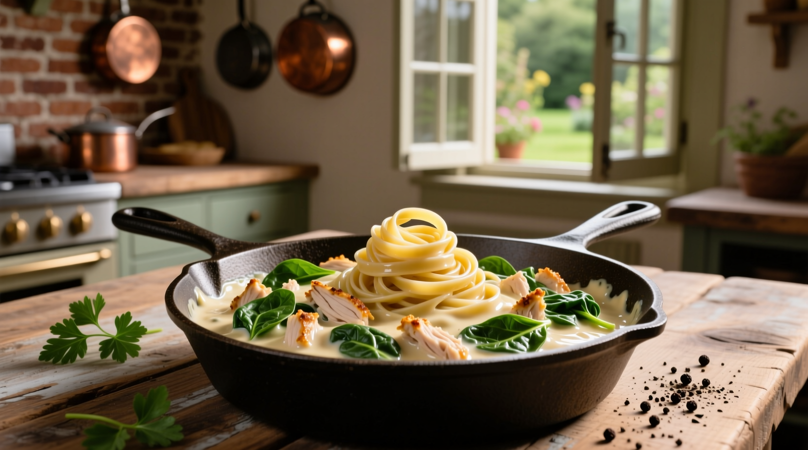Perfect Spinach Chicken Alfredo Recipe in 25 Minutes