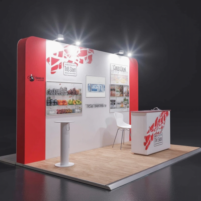3D Booth Design Software for Retail Designers, material: metal, sleek, modern, and durable.