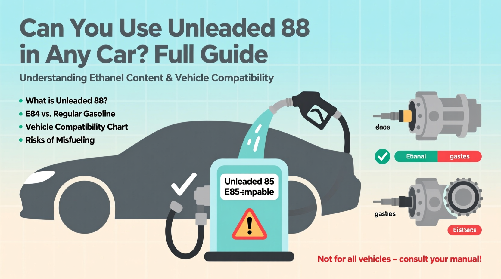 can you use unleaded 88 in any car