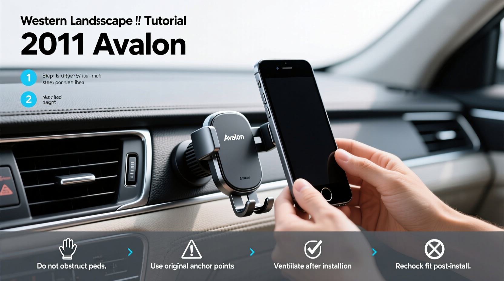 2011 avalon phone mount