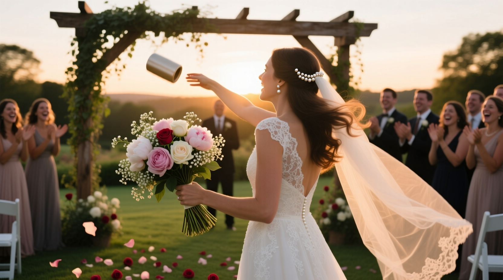 what is a wedding bouquet toss