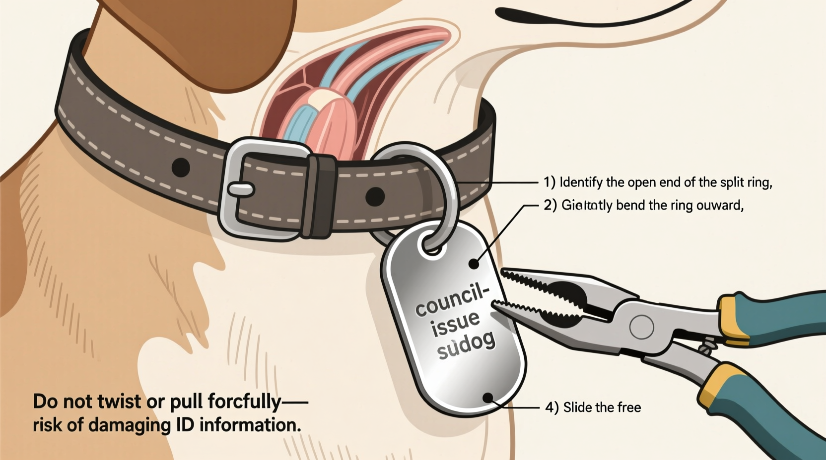 effective methods for safely removing a council dog tag without damage