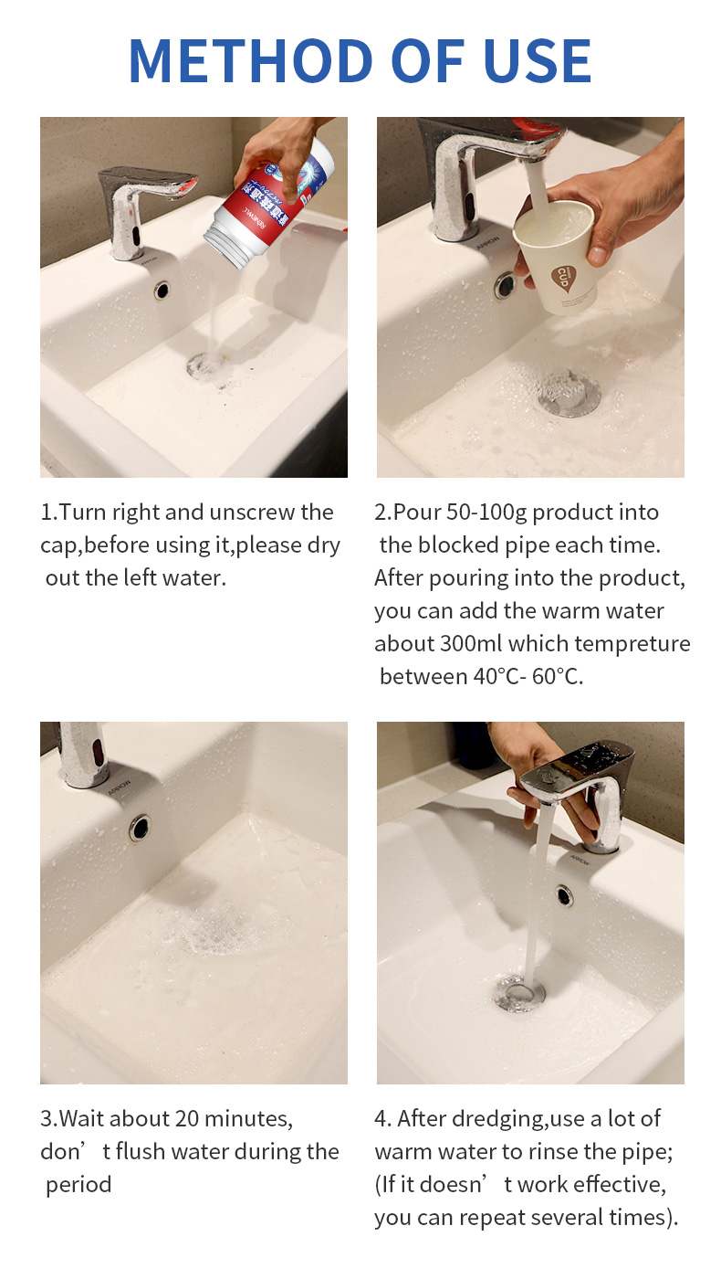 Most popular drain cleaner toilet pipe drain cleaning powder drain clog