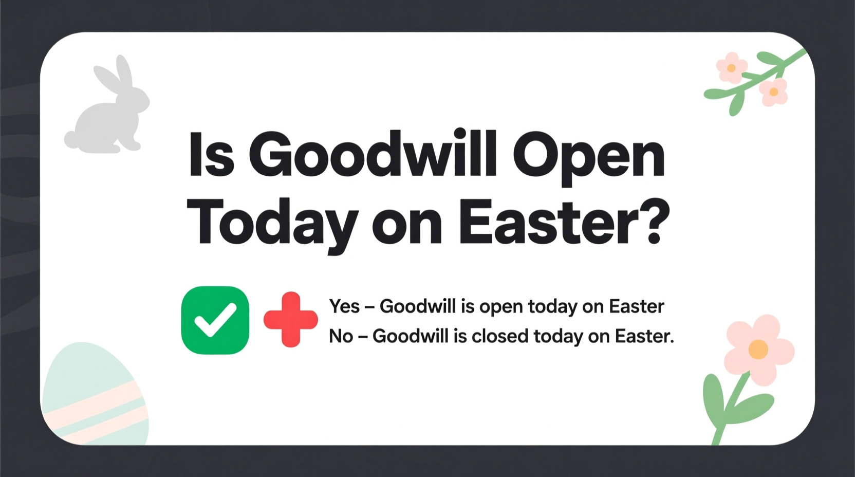 is goodwill open today on easter