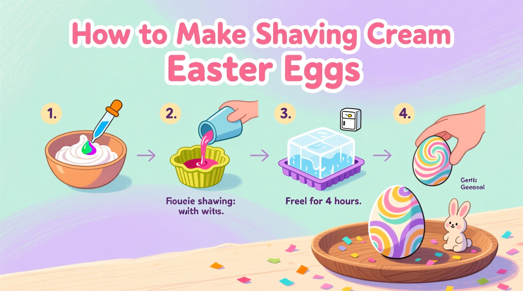 how to make shaving cream easter eggs