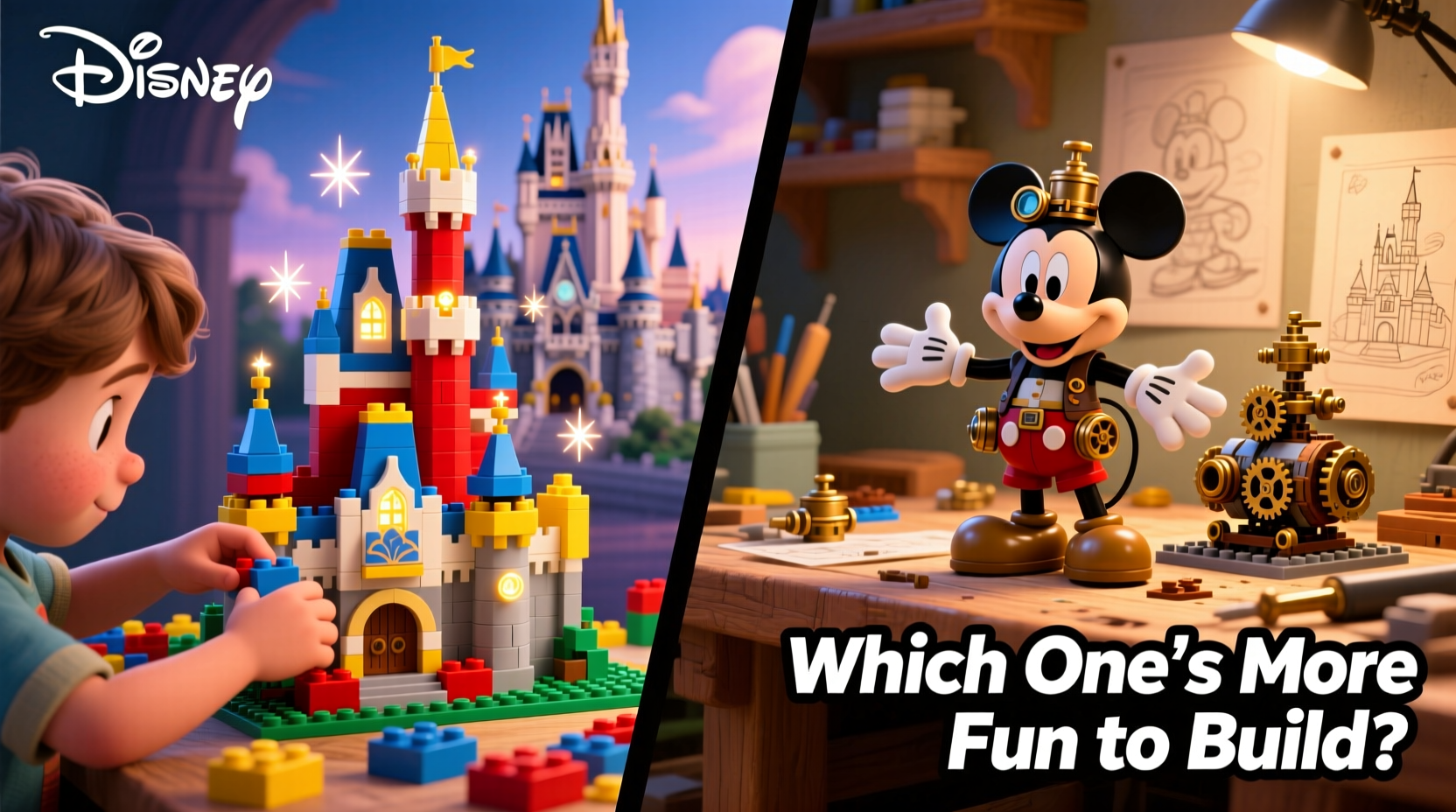 stitch building blocks vs model kits which disney collectible is more fun to build