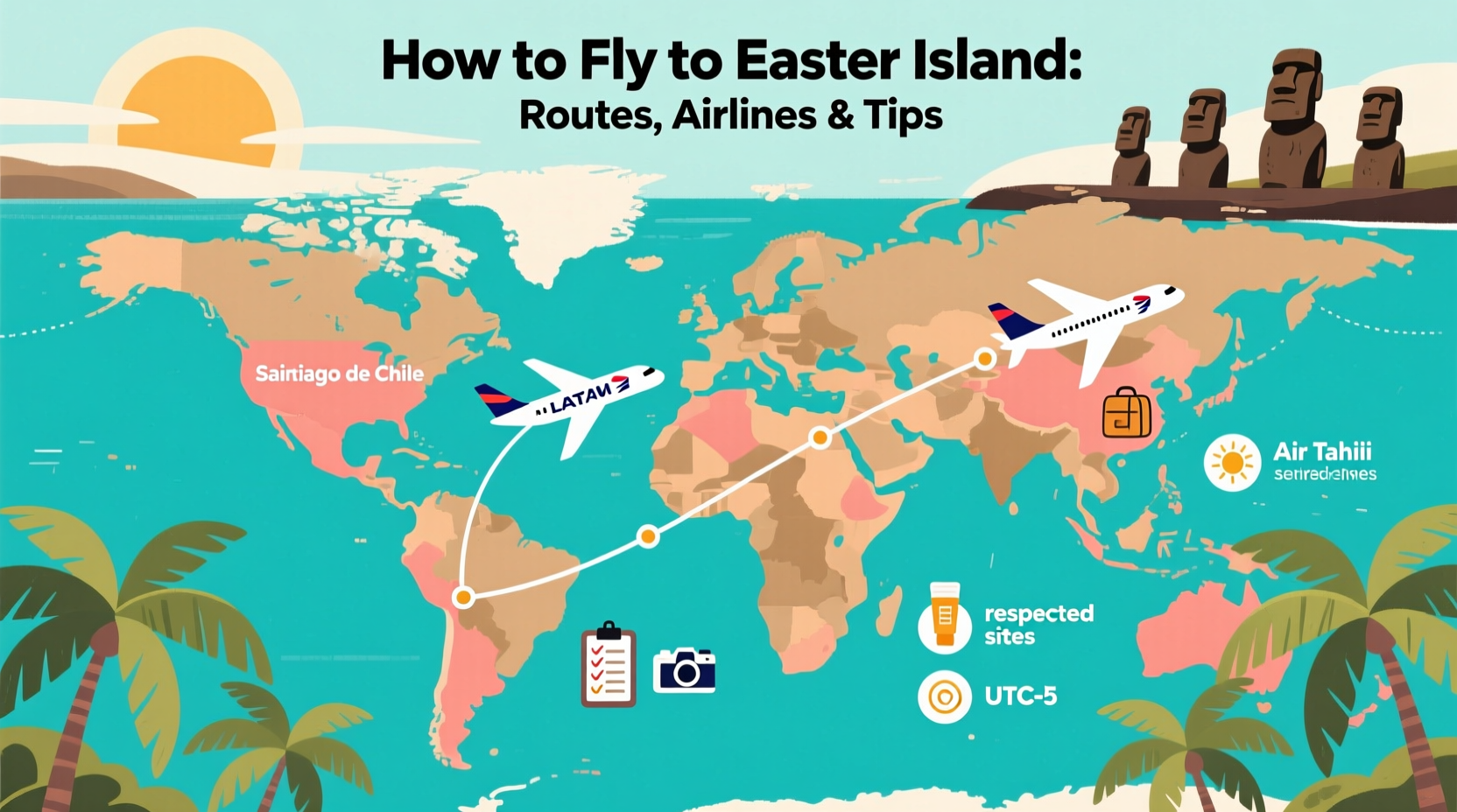 how to fly to easter island