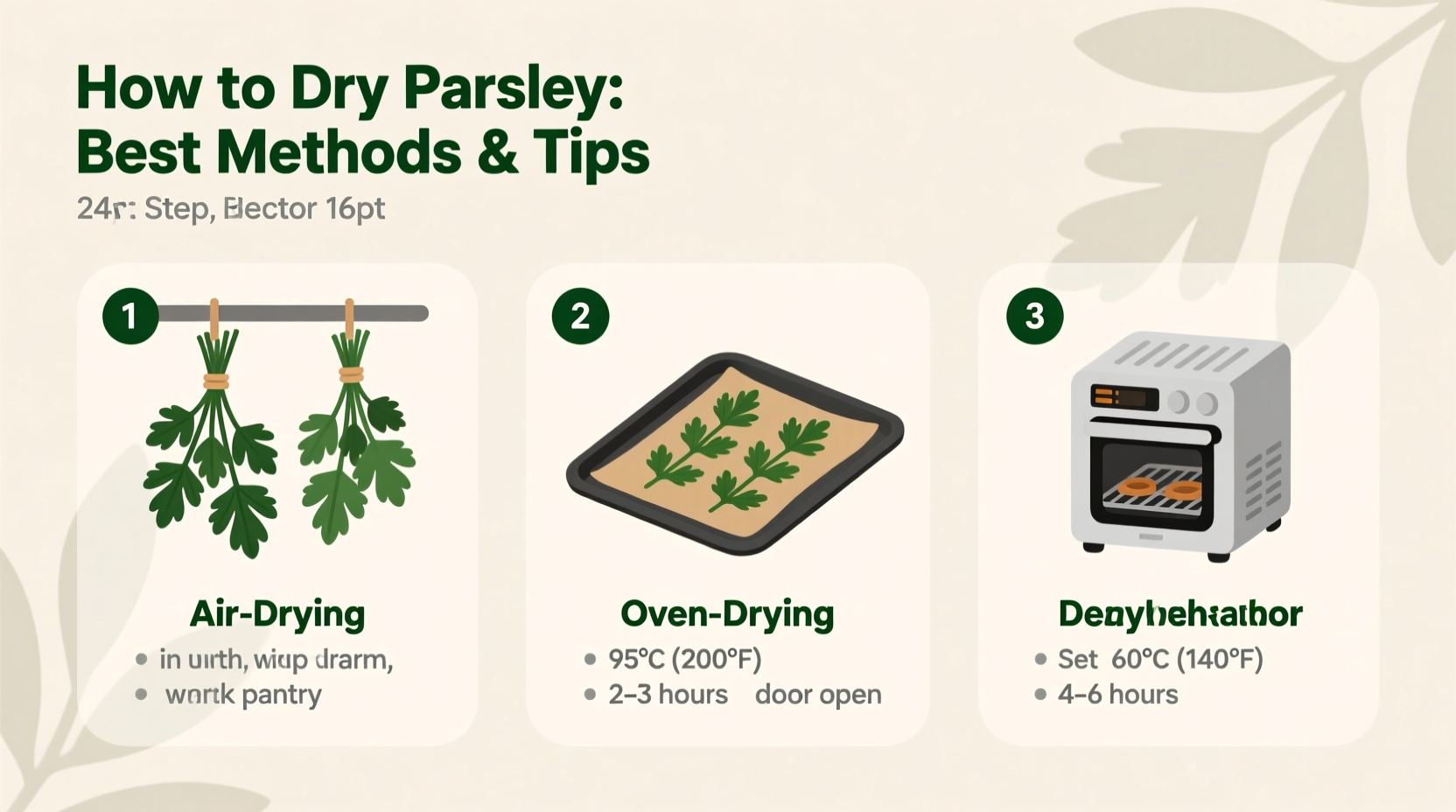 how to dried parsley