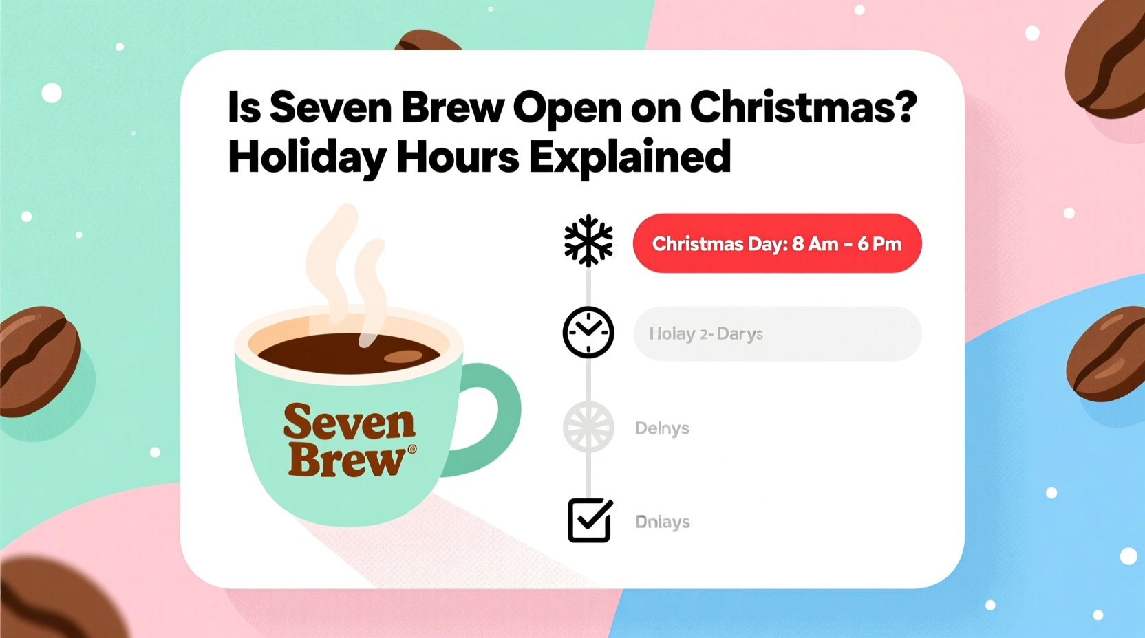 is seven brew open on christmas