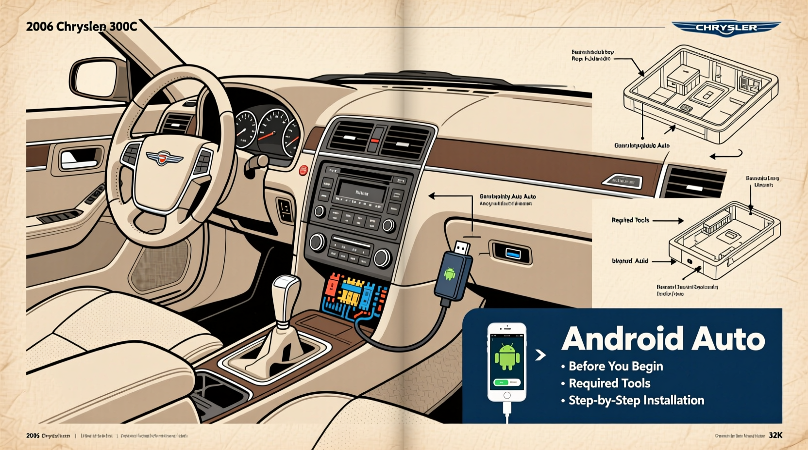 2006 Chrysler 300C Android Auto Installation Guide
