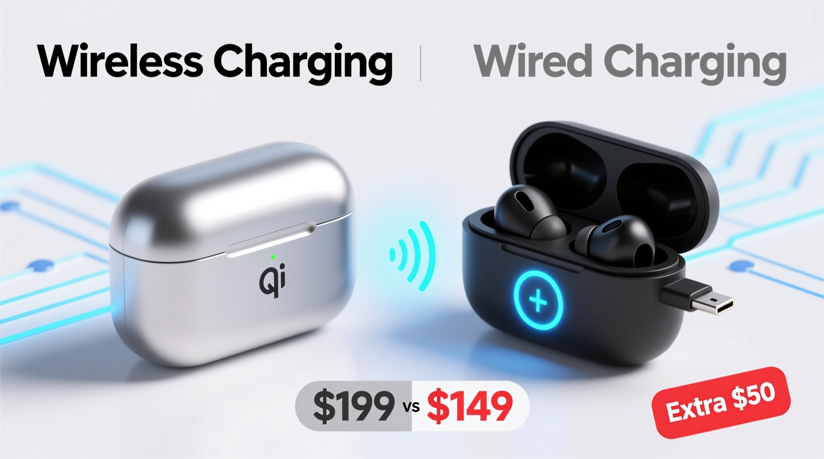 wireless vs wired airpods case is the extra cost of wireless charging really worth it