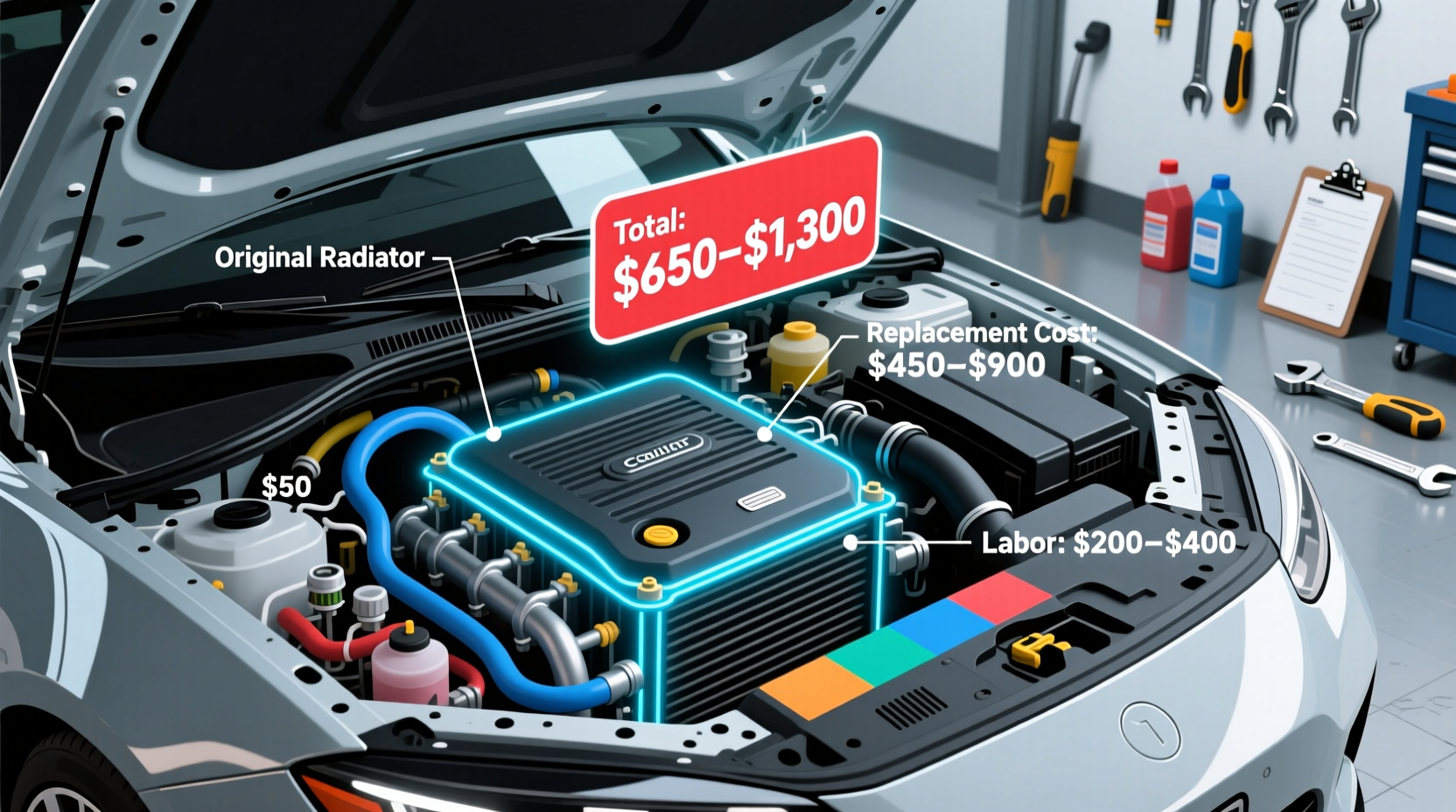 how much does it cost to replace a car radiator