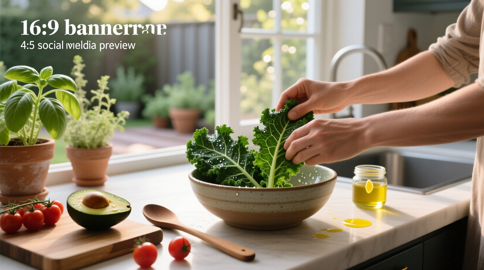 how to massage kale for tender salads