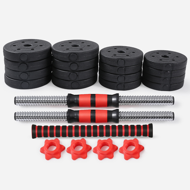 2021 Factory Gym Equipment custom 10kg 20kg 30kg 40kg 50kg Adjustable weight Plastic + Cement Dumbbell
