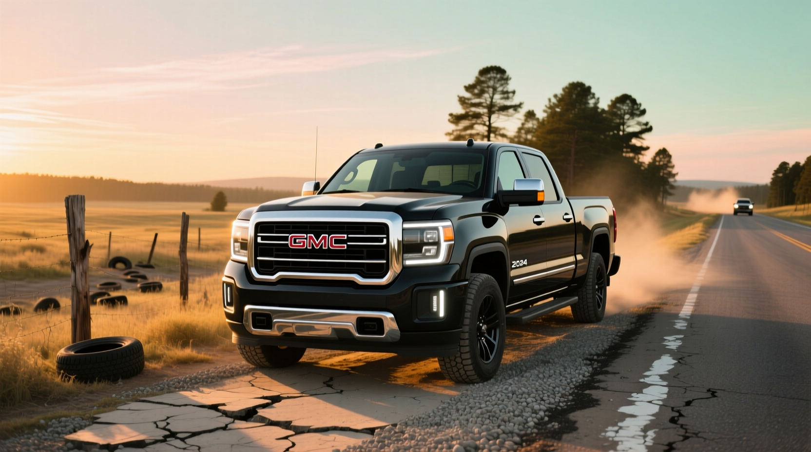 2003 GMC Sierra 2500 pickup truck parked on gravel