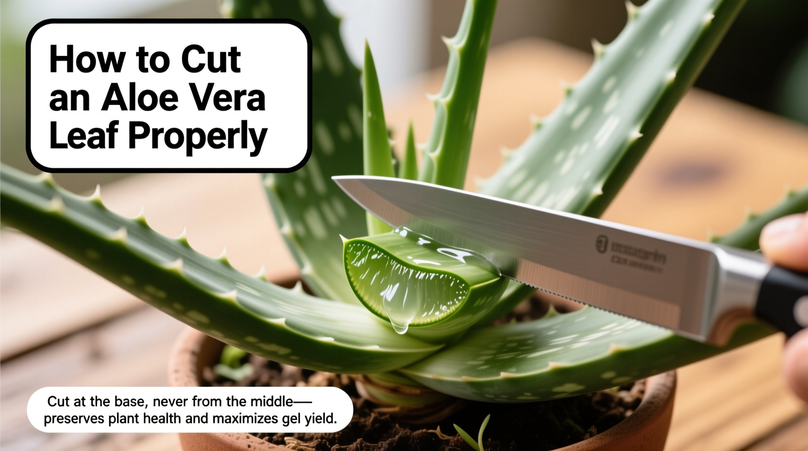 how do you cut an aloe vera leaf