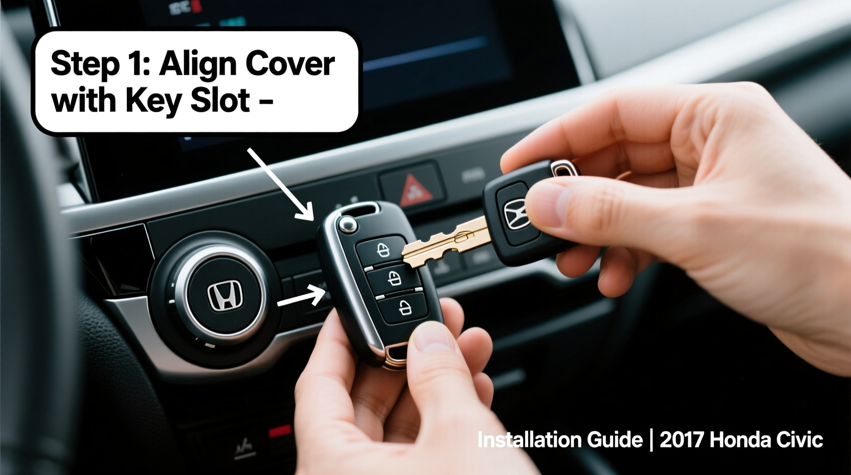 install waterproof civic 2017 key cover