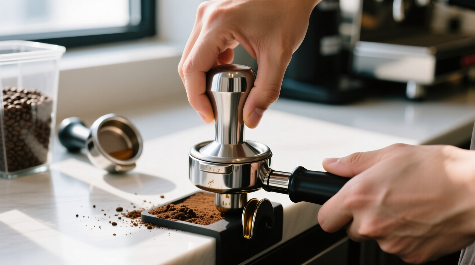coffee tools the espresso tamper how to tamp correctly barista tips