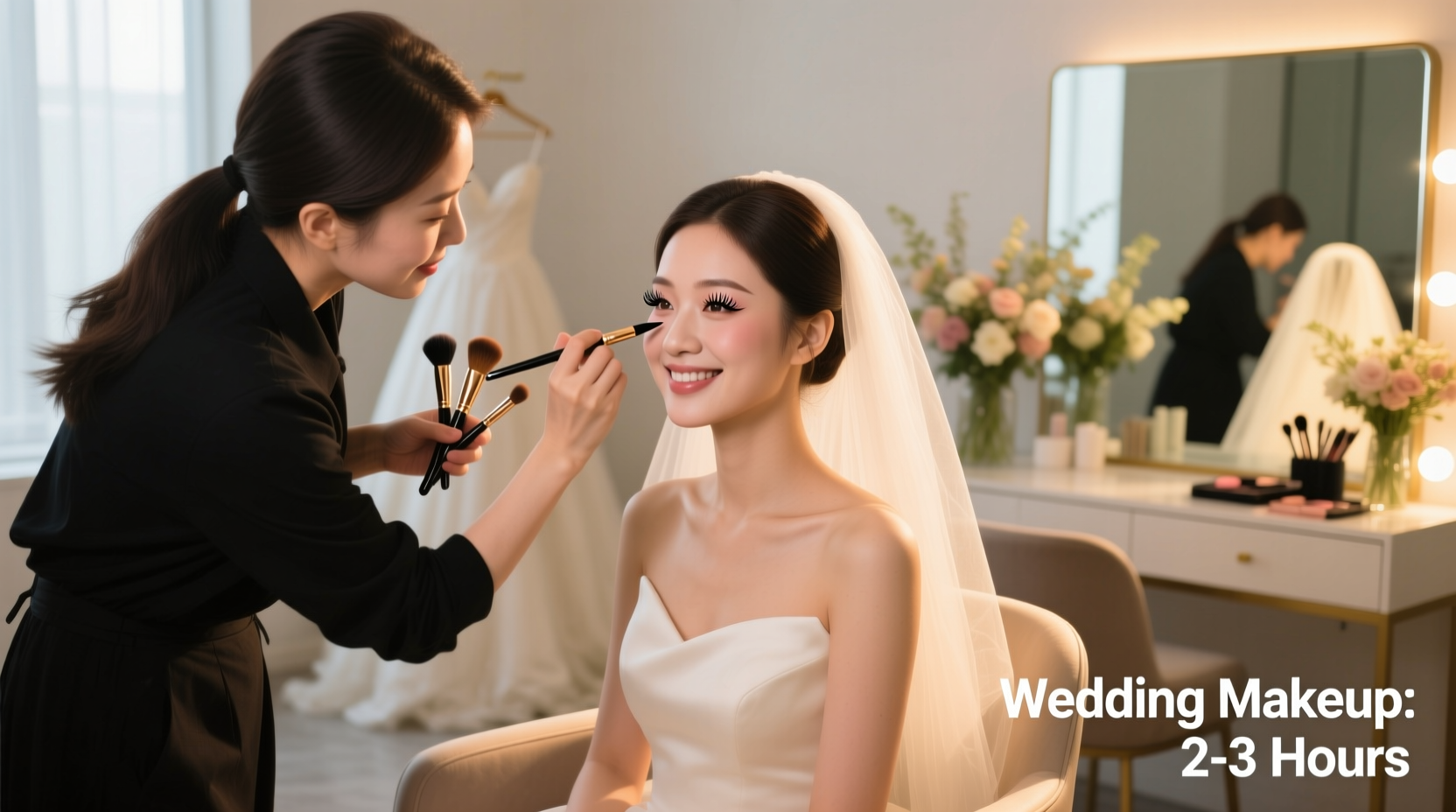 how long does wedding makeup take