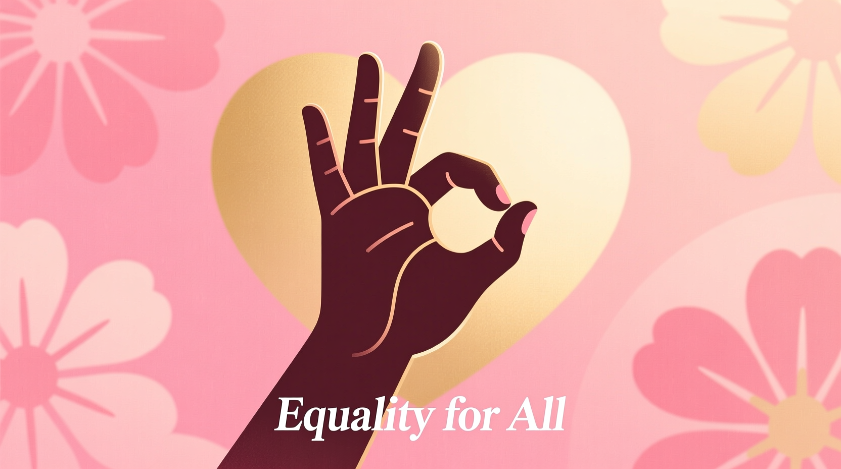 international womens day hand sign