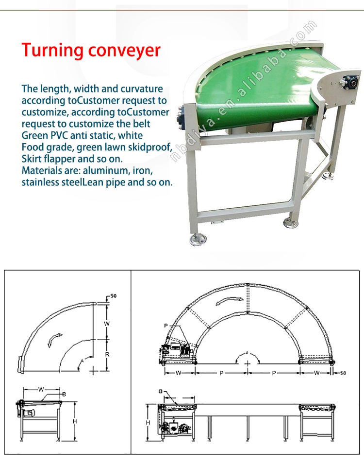 Climbing Skirt Belt Conveyor System For Industries Material Handling