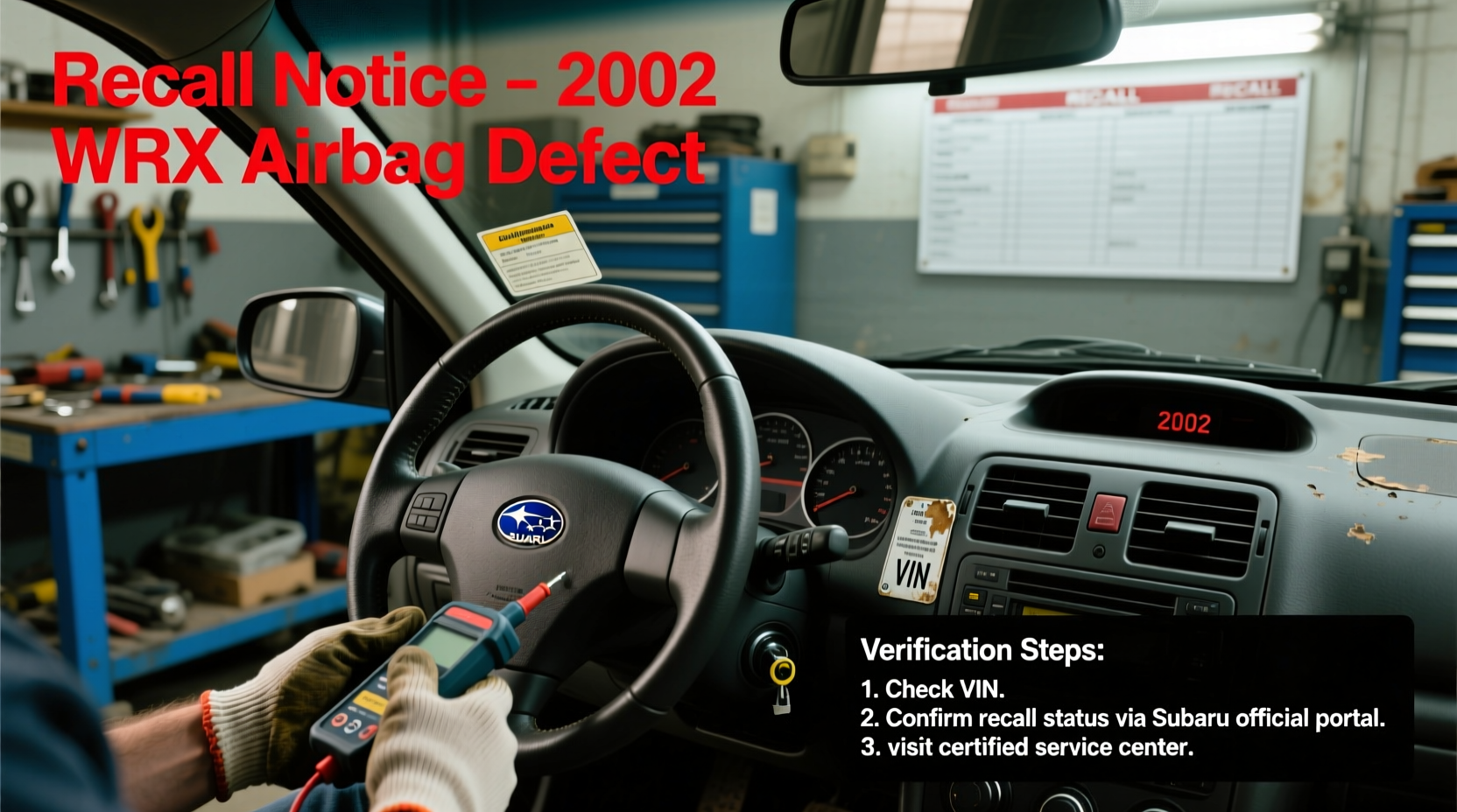 2002 wrx airbag steering recall