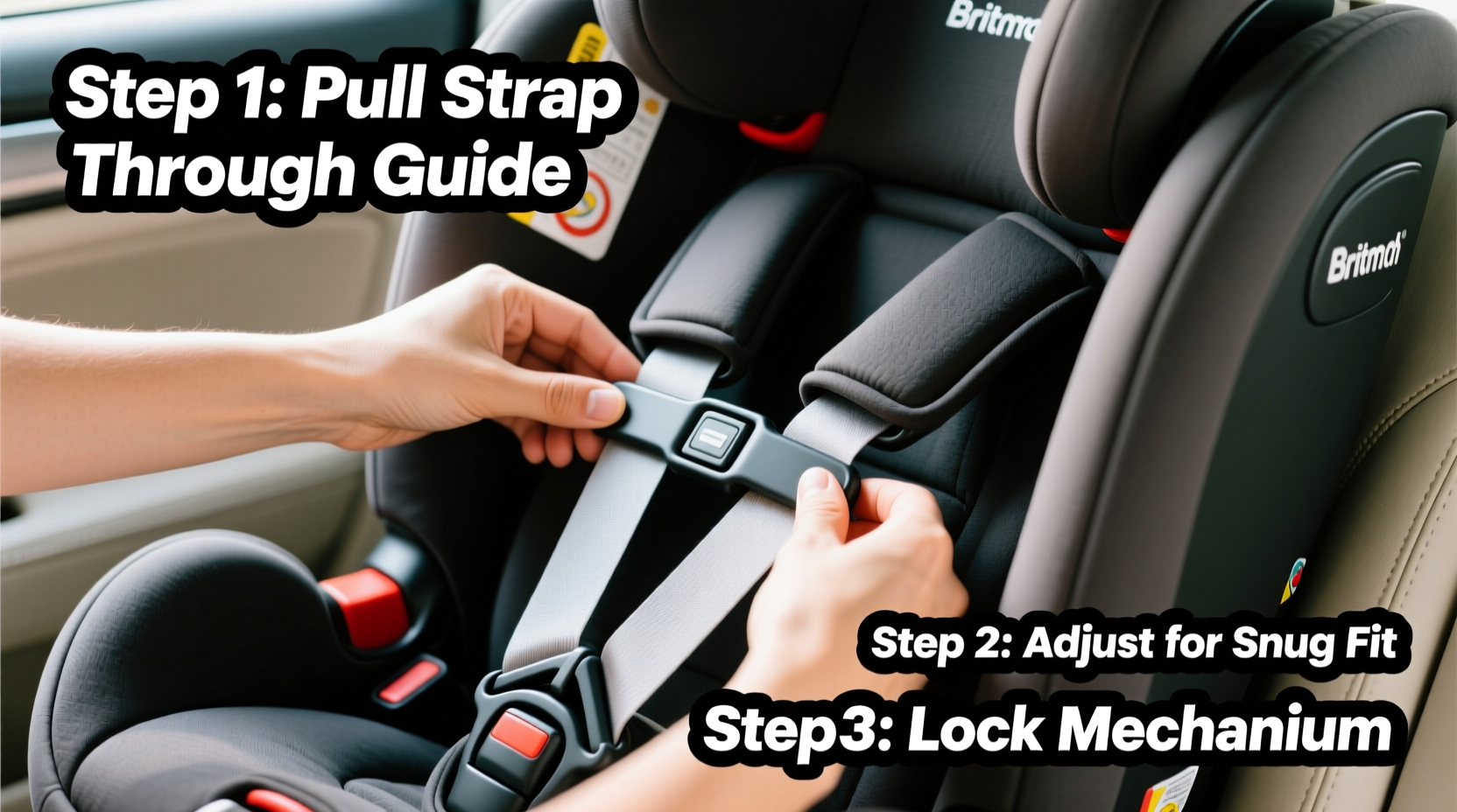 how to adjust britax car seat straps