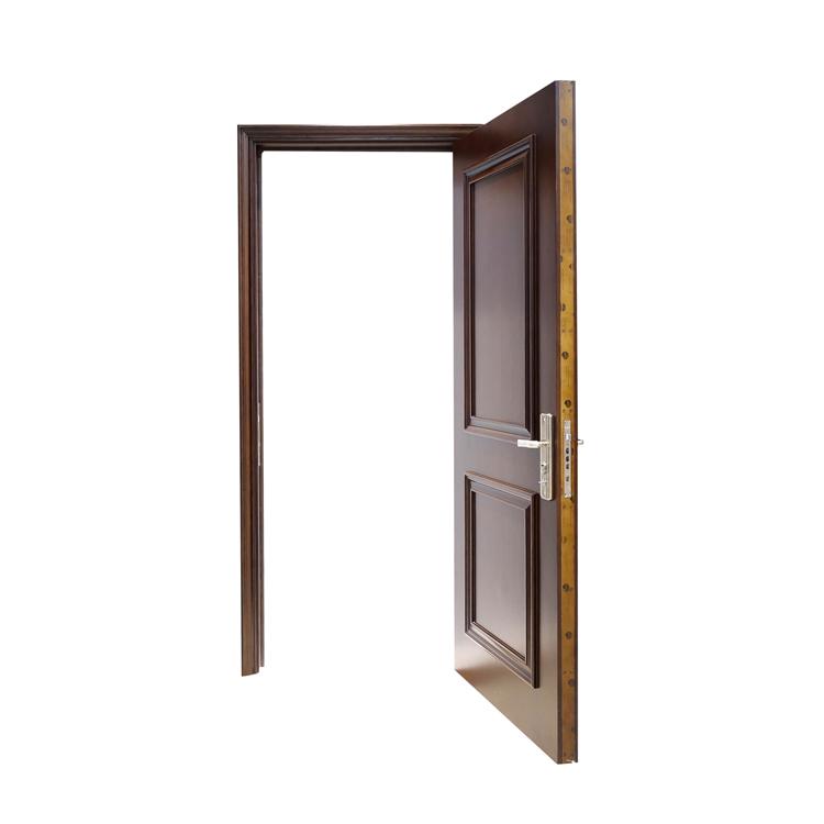safety italy external security home doors italian brown color smart wooden front door armored