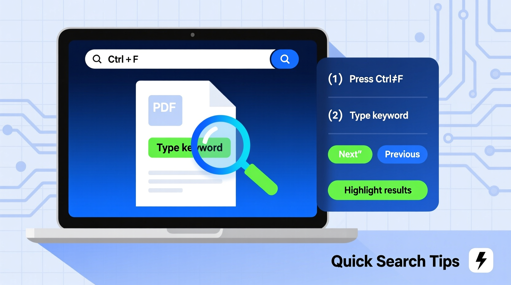 effective techniques for quickly finding words in any pdf document