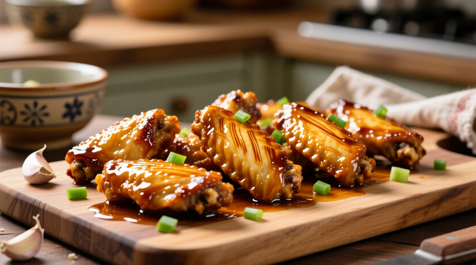 honey garlic chicken wings