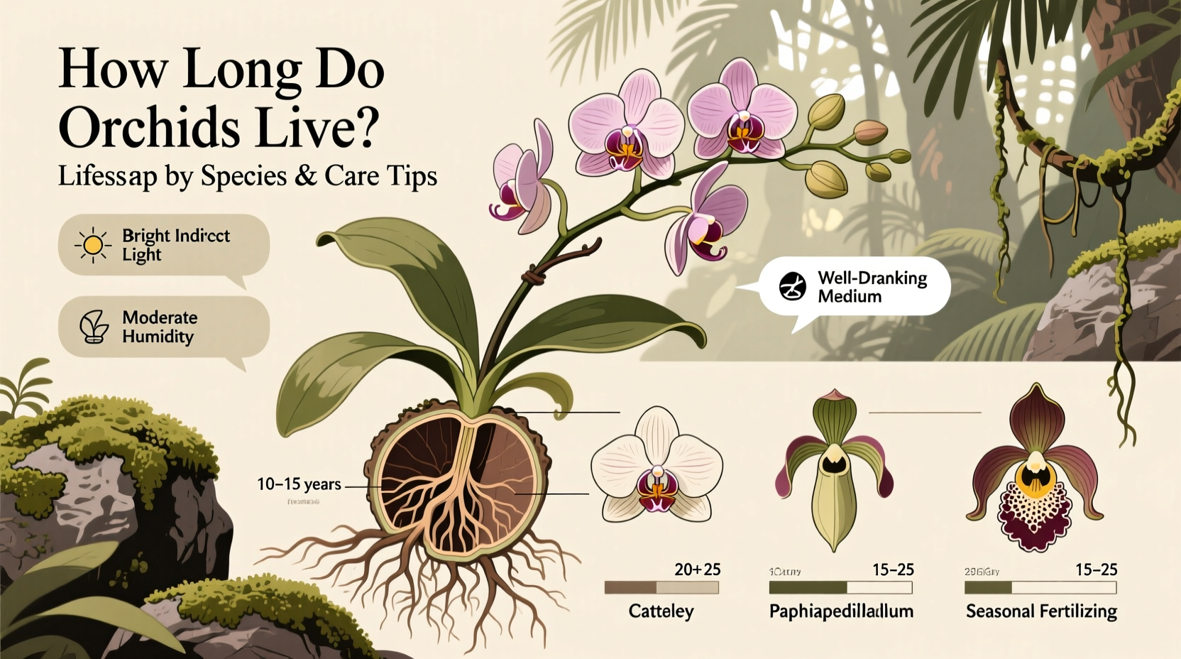 How Long Do Orchids Live? Lifespan by Species & Care Tips