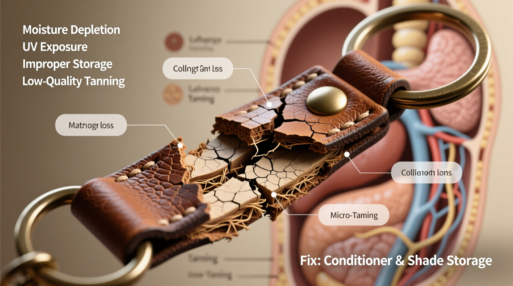 why leather keychains crack
