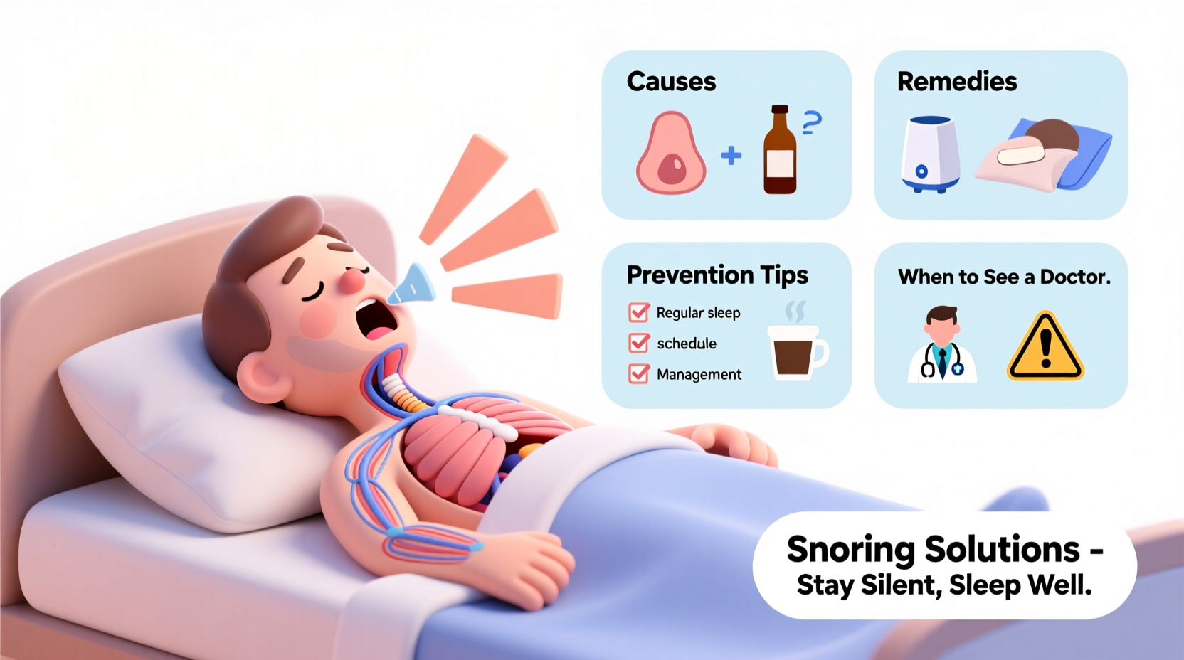 suddenly snoring causes remedies and prevention tips