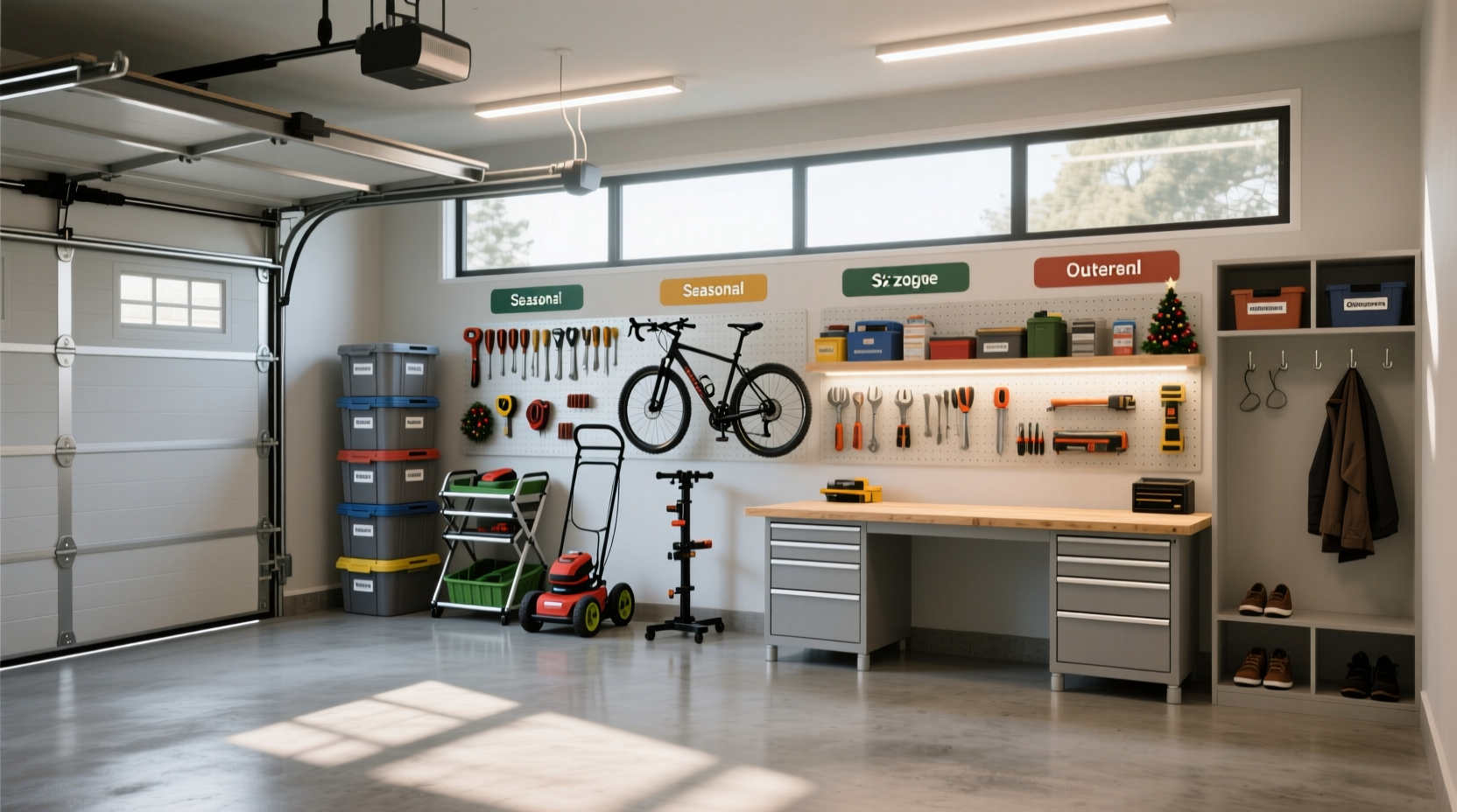 organize your garage with this six zone system