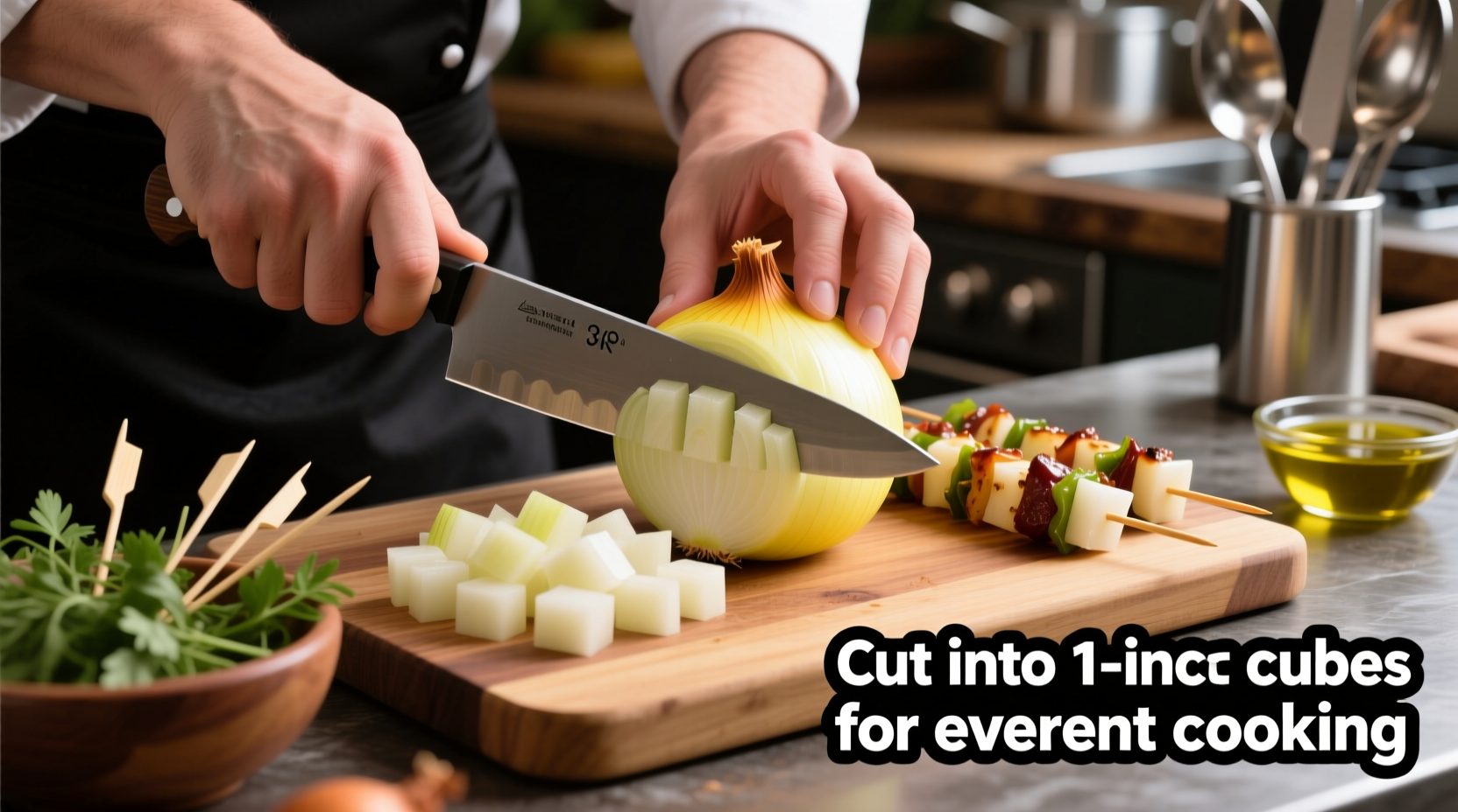 how to cut onion for kabobs