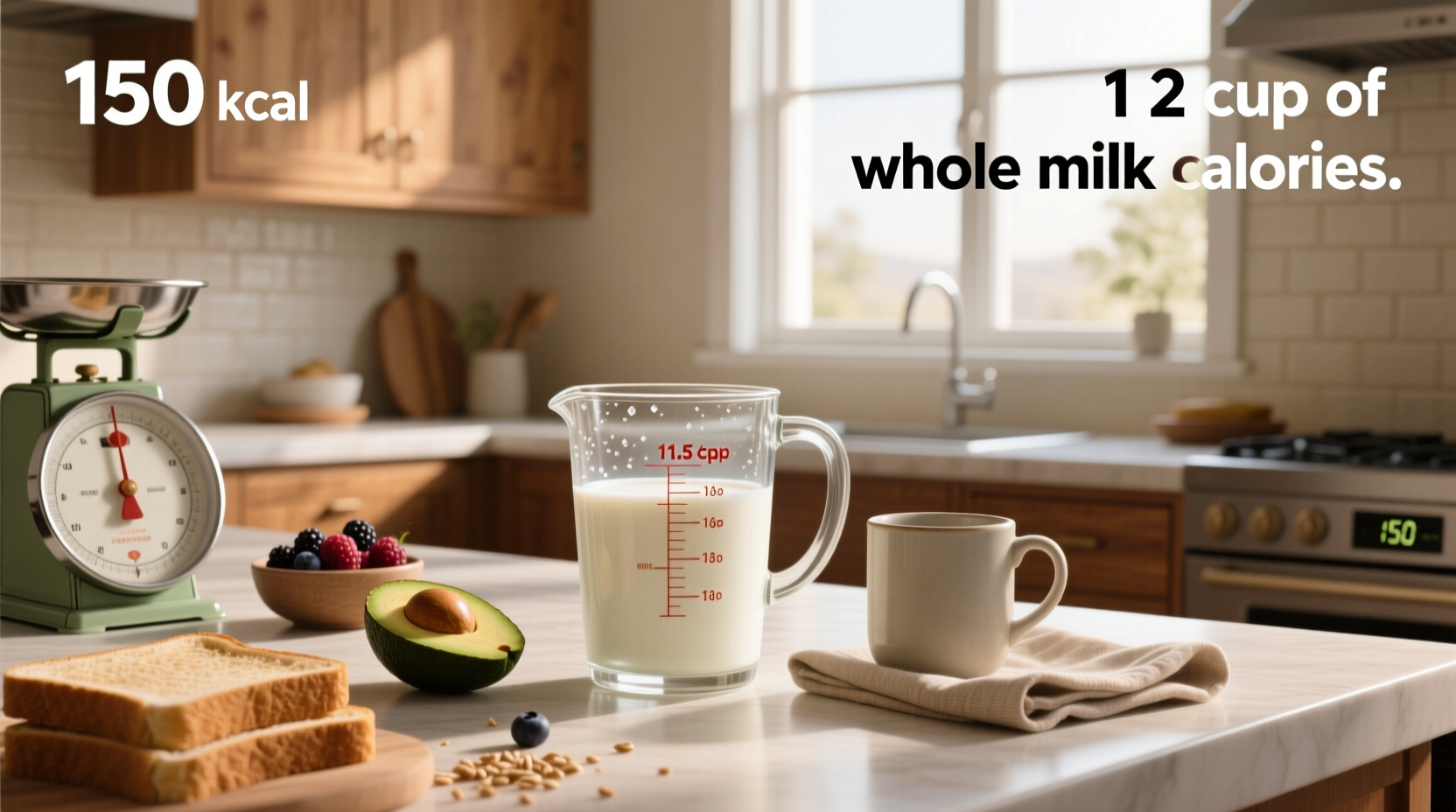 1/2 cup whole milk calories nutrition guide