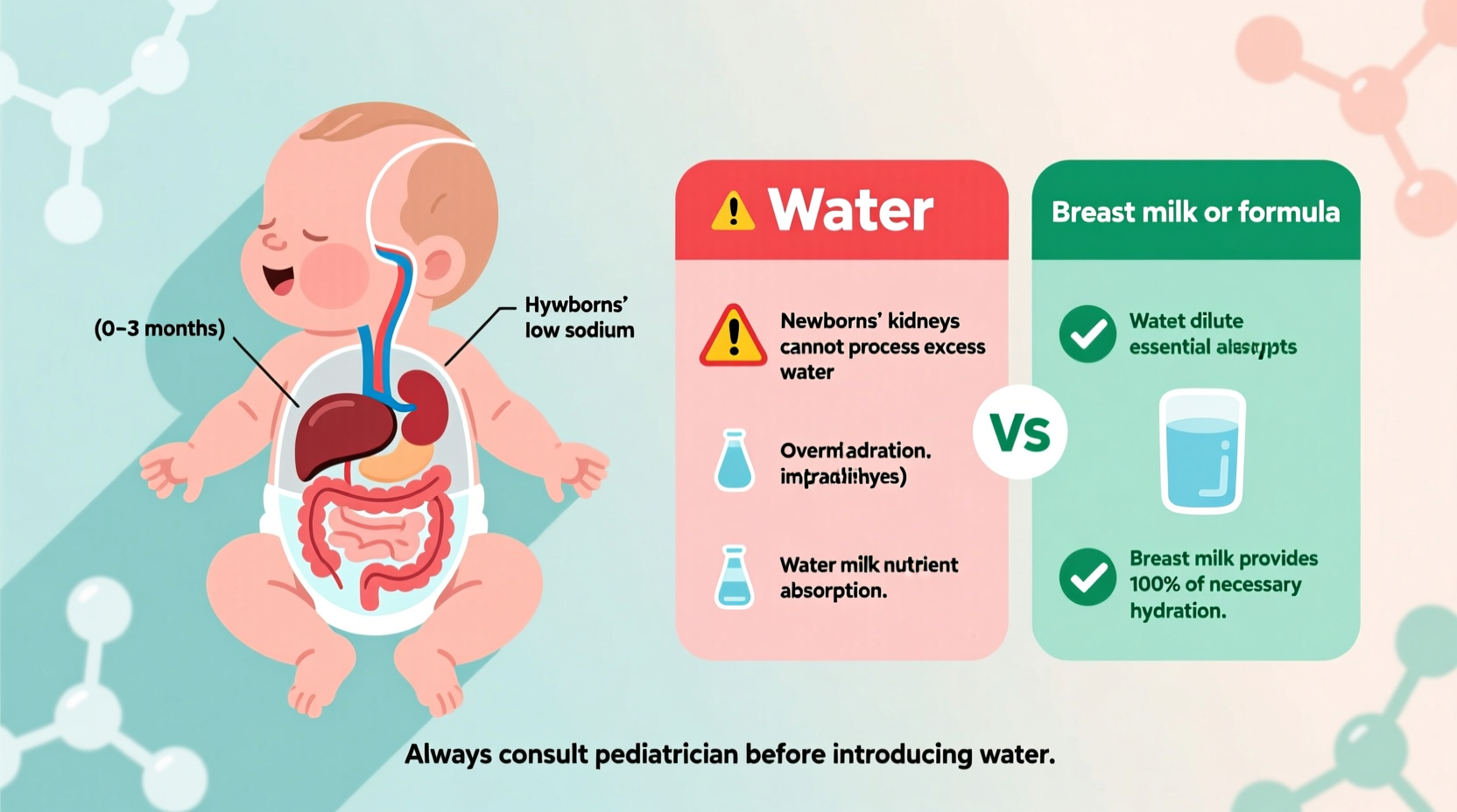 why water is bad for newborns risks when its okay