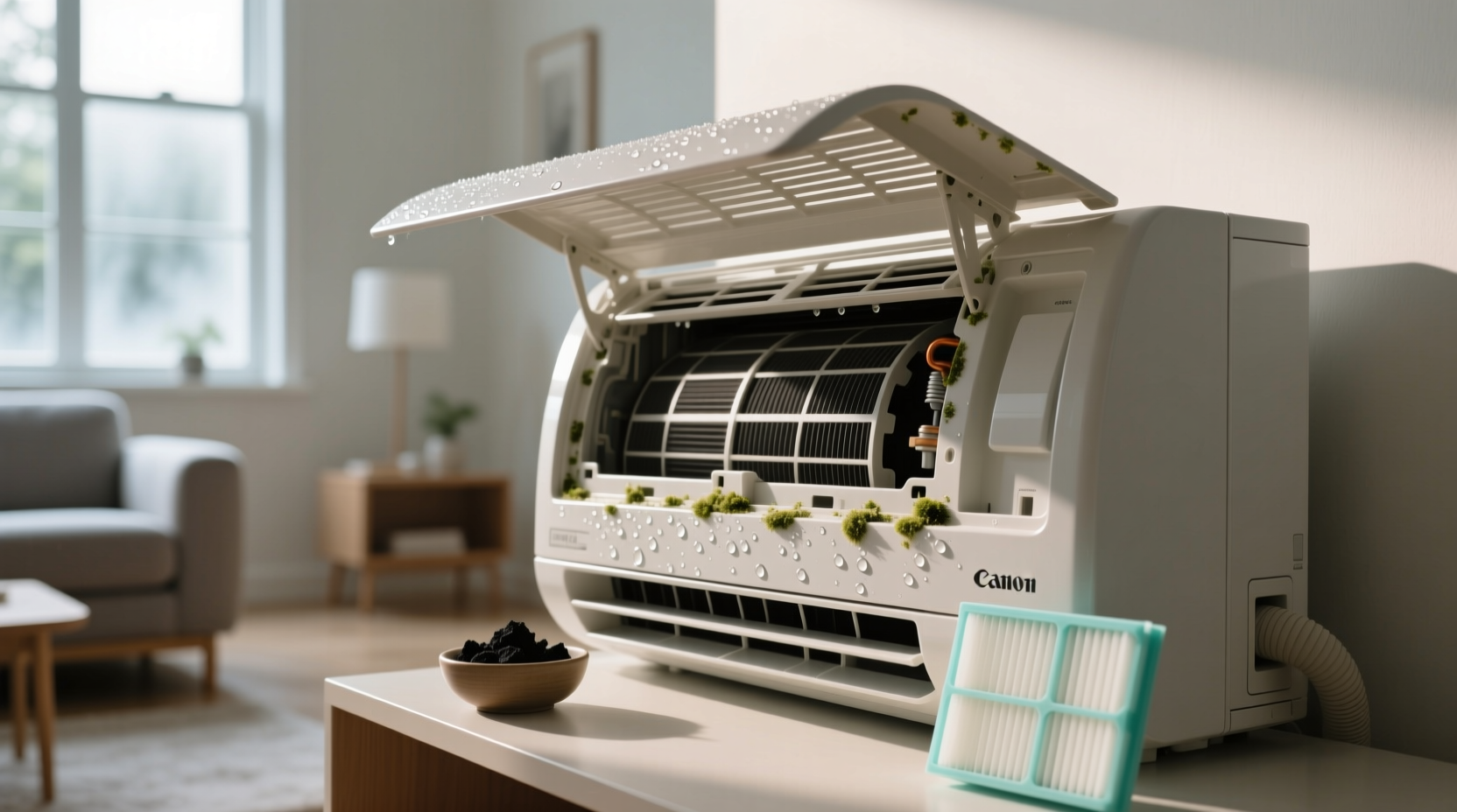 how to keep an ac from smelling musty