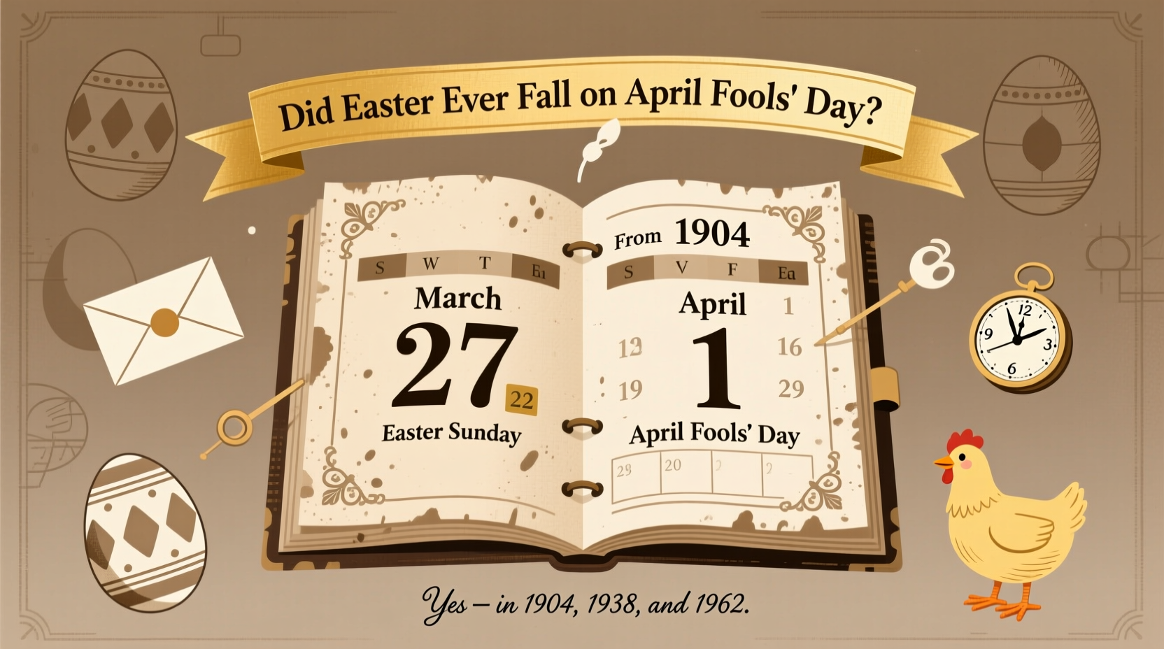 did easter evere fall on april fools day