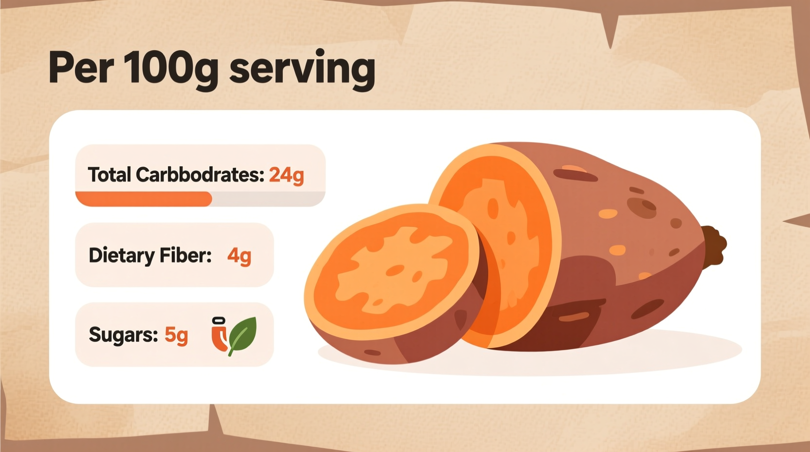 how many carbs in sweet potato