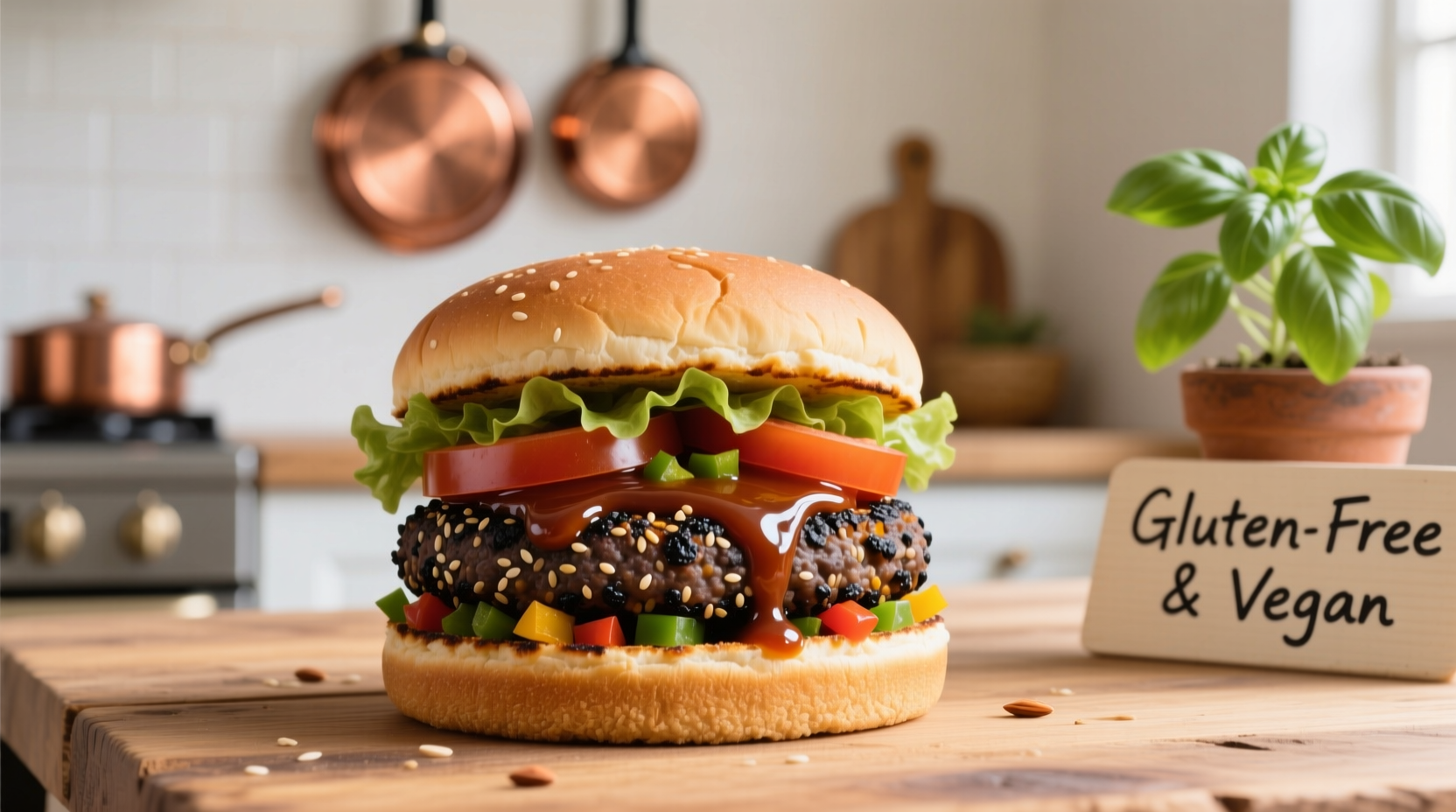homemade gluten free vegan barbecue burgers