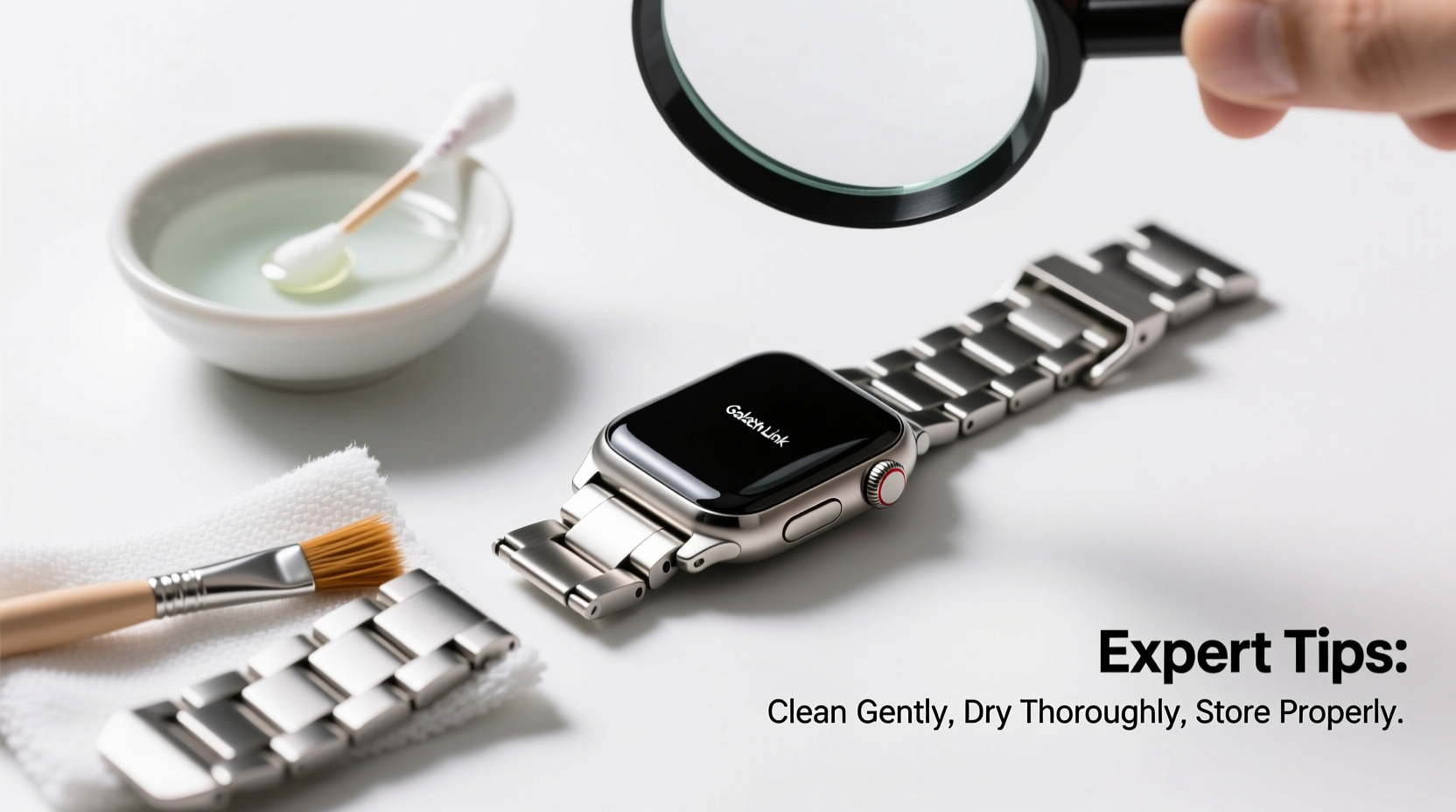 expert tips to deep clean and maintain your galaxy watch link strap safely