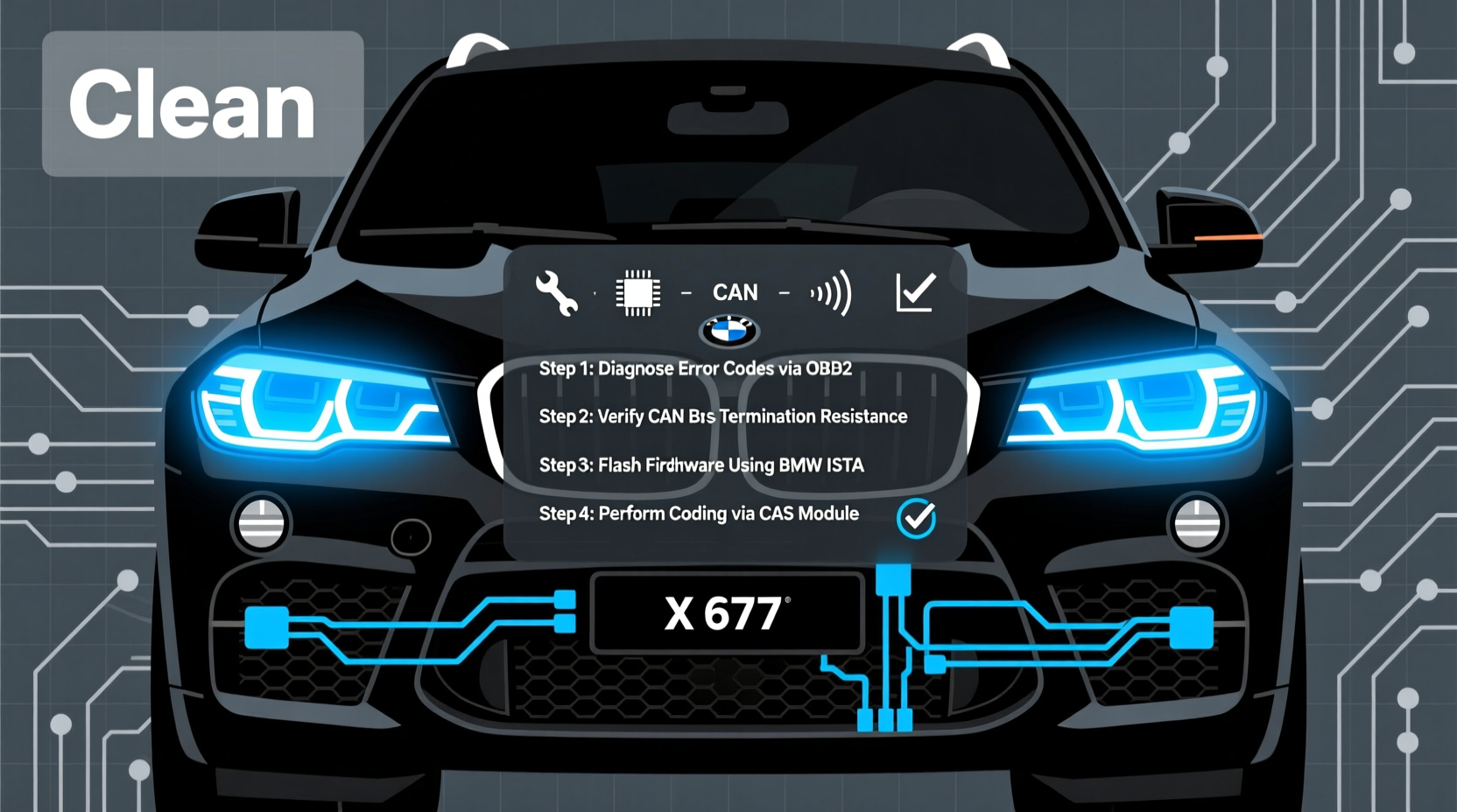 x6 e71 led fog light errors
