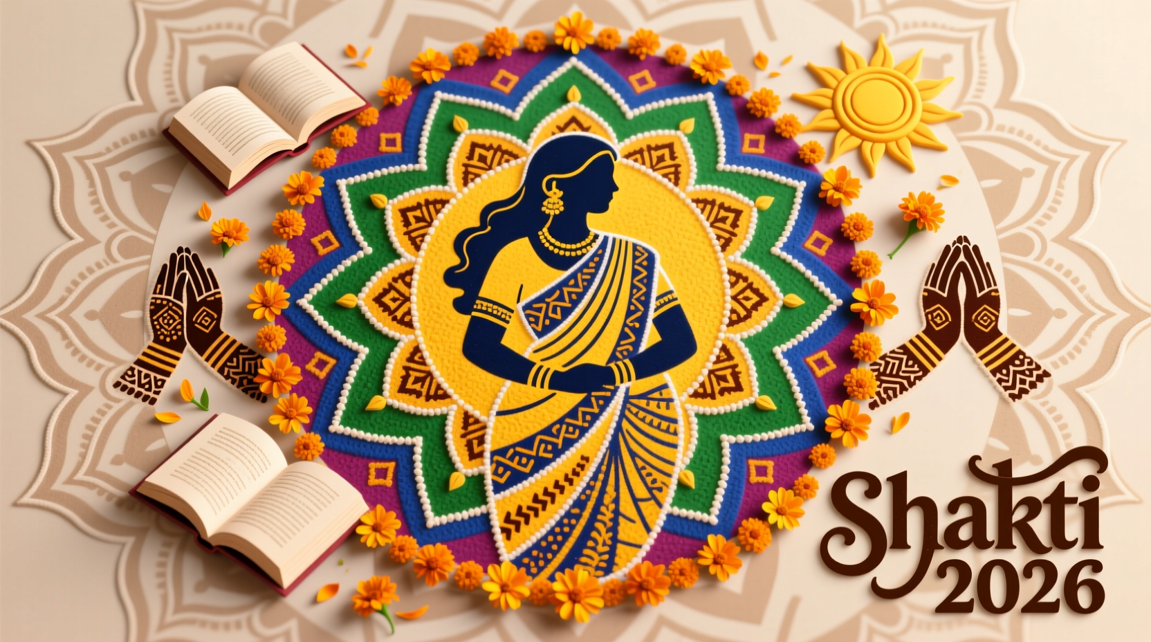 womens day rangoli theme